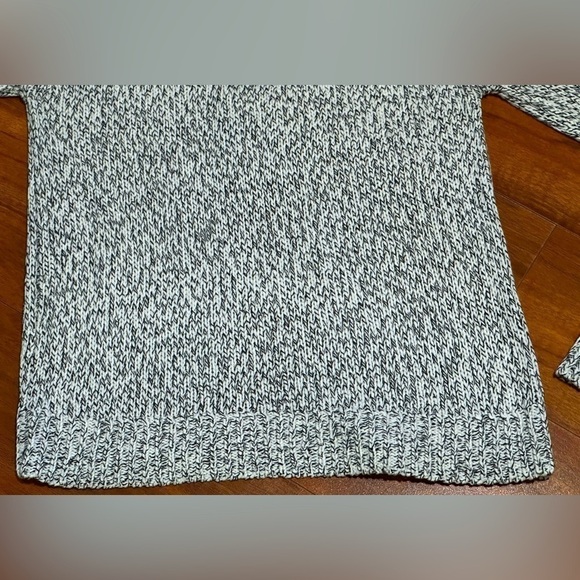 Alya Black & White Sweater with Cut-Out Shoulders & Pretty Openings on Back - Picture 3 of 8